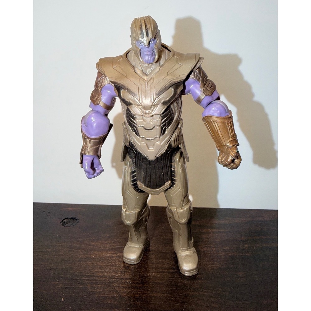Marvel Avengers Endgame Thanos Action Figure Gold Armor Infinity Gauntlet 6"